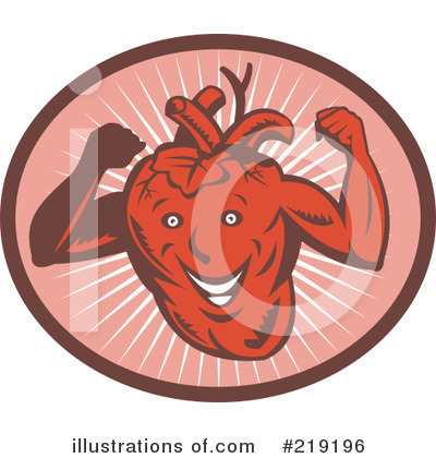 Royalty-Free (RF) Human Heart Clipart Illustration by patrimonio - Stock Sample #219196