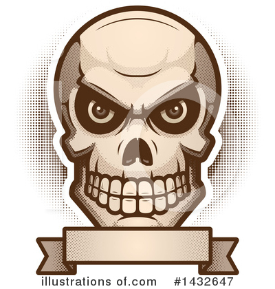 Human Skull Clipart #1432647 by Cory Thoman