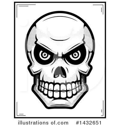 Human Skull Clipart #1432651 by Cory Thoman