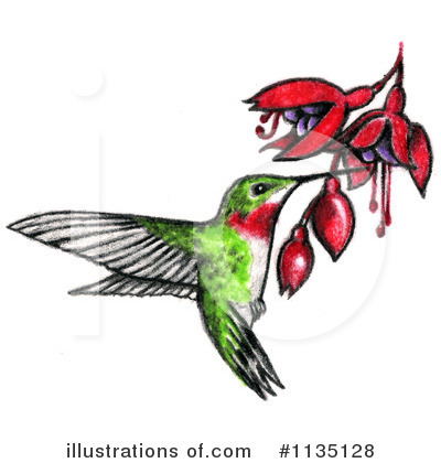 Royalty-Free (RF) Hummingbird Clipart Illustration by LoopyLand - Stock Sample #1135128