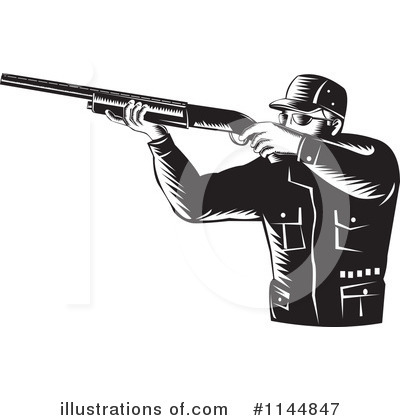 Royalty-Free (RF) Hunter Clipart Illustration by patrimonio - Stock Sample #1144847