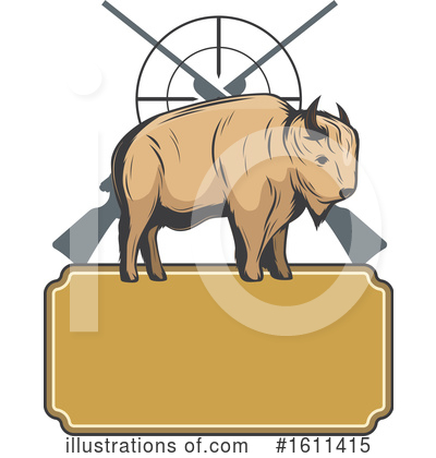 Bison Clipart #1611415 by Vector Tradition SM