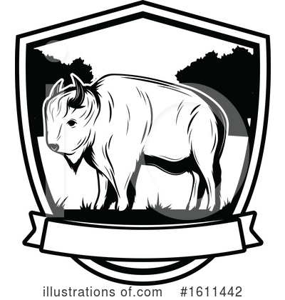 Buffalo Clipart #1611442 by Vector Tradition SM