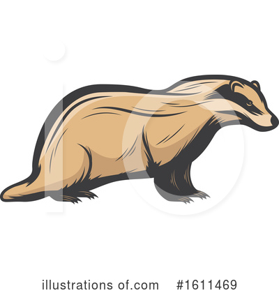 Badger Clipart #1611469 by Vector Tradition SM