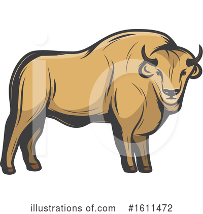Bison Clipart #1611472 by Vector Tradition SM