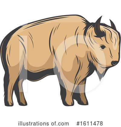 Bison Clipart #1611478 by Vector Tradition SM
