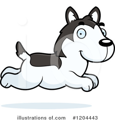 Husky Clipart #1204443 by Cory Thoman