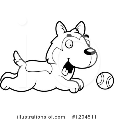 Husky Clipart #1204511 by Cory Thoman