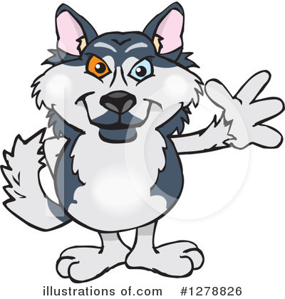 Husky Clipart #1278826 by Dennis Holmes Designs