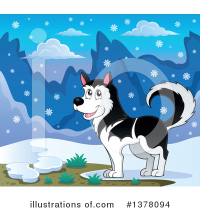 Royalty-Free (RF) Husky Clipart Illustration by visekart - Stock Sample #1378094