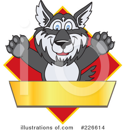 Royalty-Free (RF) Husky Mascot Clipart Illustration by Mascot Junction - Stock Sample #226614