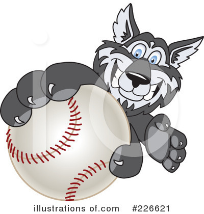 Royalty-Free (RF) Husky Mascot Clipart Illustration by Mascot Junction - Stock Sample #226621
