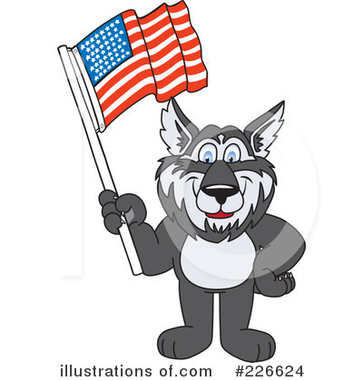 Royalty-Free (RF) Husky Mascot Clipart Illustration by Mascot Junction - Stock Sample #226624