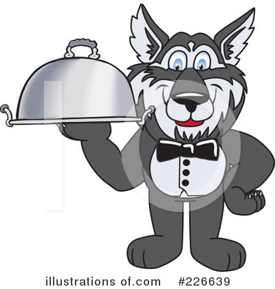 Royalty-Free (RF) Husky Mascot Clipart Illustration by Mascot Junction - Stock Sample #226639