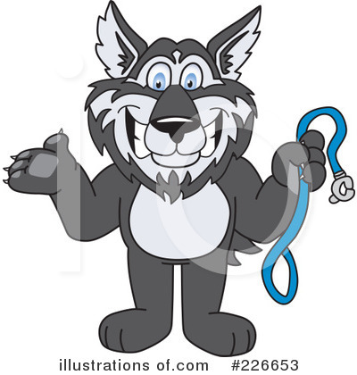 Royalty-Free (RF) Husky Mascot Clipart Illustration by Mascot Junction - Stock Sample #226653