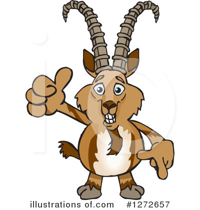 Royalty-Free (RF) Ibex Clipart Illustration by Dennis Holmes Designs - Stock Sample #1272657