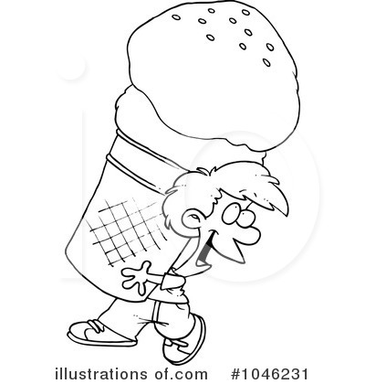 Royalty-Free (RF) Ice Cream Clipart Illustration by toonaday - Stock Sample #1046231