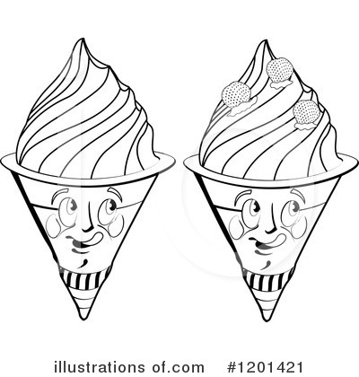 Royalty-Free (RF) Ice Cream Clipart Illustration by merlinul - Stock Sample #1201421