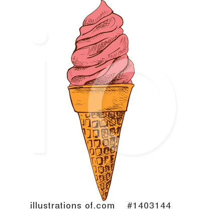 Royalty-Free (RF) Ice Cream Clipart Illustration by Vector Tradition SM - Stock Sample #1403144
