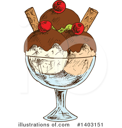 Sundae Clipart #1403151 by Vector Tradition SM
