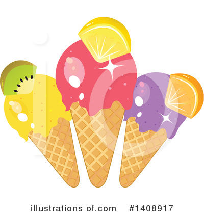 Royalty-Free (RF) Ice Cream Clipart Illustration by Melisende Vector - Stock Sample #1408917