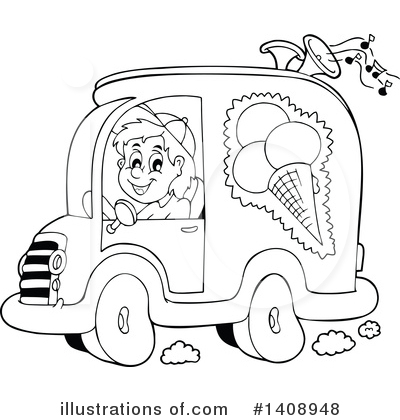 Ice Cream Truck Clipart #1408948 by visekart