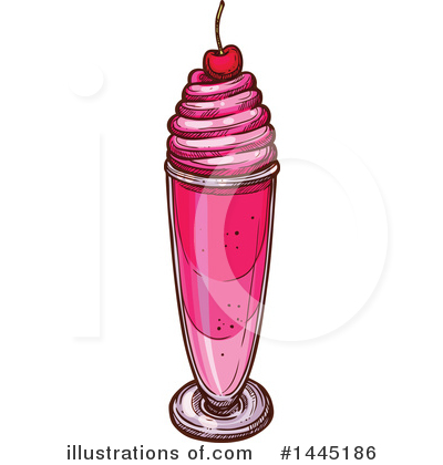 Milkshake Clipart #1445186 by Vector Tradition SM