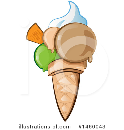 Royalty-Free (RF) Ice Cream Clipart Illustration by Domenico Condello - Stock Sample #1460043