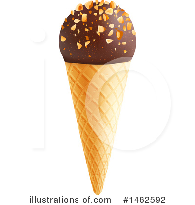 Waffle Ice Cream Cone Clipart #1462592 by Vector Tradition SM