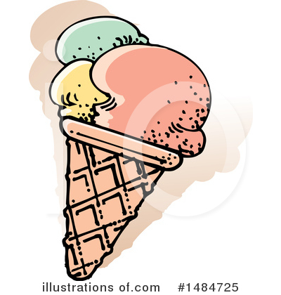 Ice Cream Cone Clipart #1484725 by Lal Perera