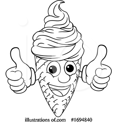 Waffle Cone Clipart #1694840 by AtStockIllustration