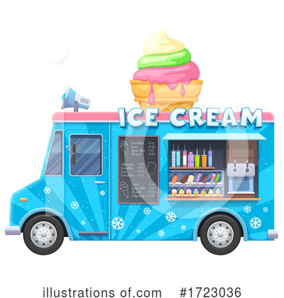 Ice Cream Truck Clipart #1723036 by Vector Tradition SM