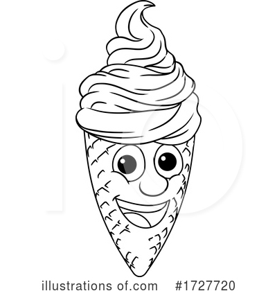 Waffle Cone Clipart #1727720 by AtStockIllustration