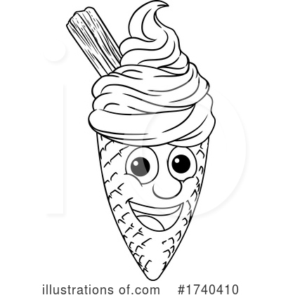 Waffle Cone Clipart #1740410 by AtStockIllustration