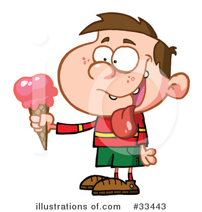 Royalty-Free (RF) Ice Cream Clipart Illustration by Hit Toon - Stock Sample #33443