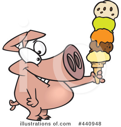 Royalty-Free (RF) Ice Cream Clipart Illustration by toonaday - Stock Sample #440948