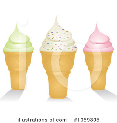 Royalty-Free (RF) Ice Cream Cone Clipart Illustration by elaineitalia - Stock Sample #1059305