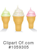 Ice Cream Cone Clipart #1059305 by elaineitalia