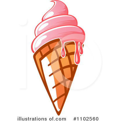 Royalty-Free (RF) Ice Cream Cone Clipart Illustration by Vector Tradition SM - Stock Sample #1102560