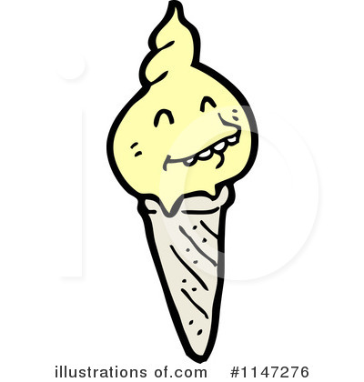 Royalty-Free (RF) Ice Cream Cone Clipart Illustration by lineartestpilot - Stock Sample #1147276