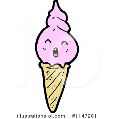 Royalty-Free (RF) Ice Cream Cone Clipart Illustration by lineartestpilot - Stock Sample #1147281