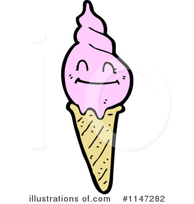 Royalty-Free (RF) Ice Cream Cone Clipart Illustration by lineartestpilot - Stock Sample #1147282