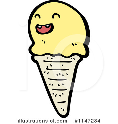 Royalty-Free (RF) Ice Cream Cone Clipart Illustration by lineartestpilot - Stock Sample #1147284