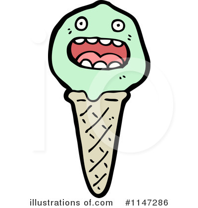 Royalty-Free (RF) Ice Cream Cone Clipart Illustration by lineartestpilot - Stock Sample #1147286
