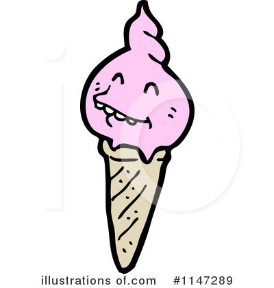 Royalty-Free (RF) Ice Cream Cone Clipart Illustration by lineartestpilot - Stock Sample #1147289