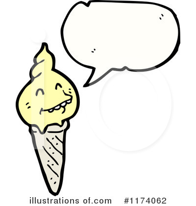 Royalty-Free (RF) Ice Cream Cone Clipart Illustration by lineartestpilot - Stock Sample #1174062