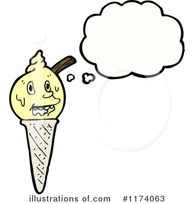 Royalty-Free (RF) Ice Cream Cone Clipart Illustration by lineartestpilot - Stock Sample #1174063