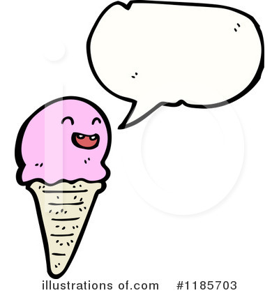 Royalty-Free (RF) Ice Cream Cone Clipart Illustration by lineartestpilot - Stock Sample #1185703