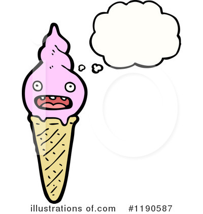 Royalty-Free (RF) Ice Cream Cone Clipart Illustration by lineartestpilot - Stock Sample #1190587