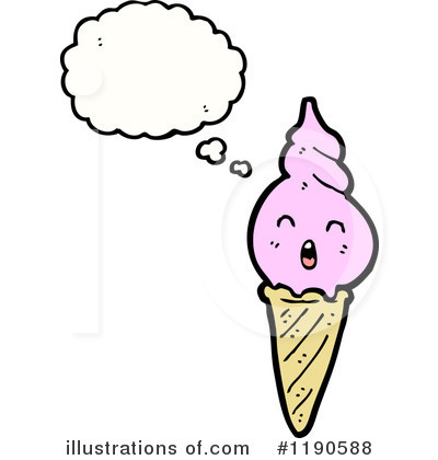 Royalty-Free (RF) Ice Cream Cone Clipart Illustration by lineartestpilot - Stock Sample #1190588